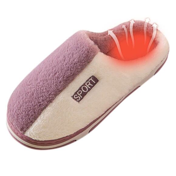 Fuzzy House Slippers Colorblock Women Size 6 - Picture 2 of 6